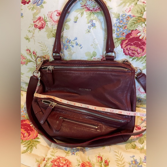 💵SOLD💵 GIVENCHY Metallic Sugar Goatskin Medium Pandora Bordeaux Handbag - Picture 14 of 16